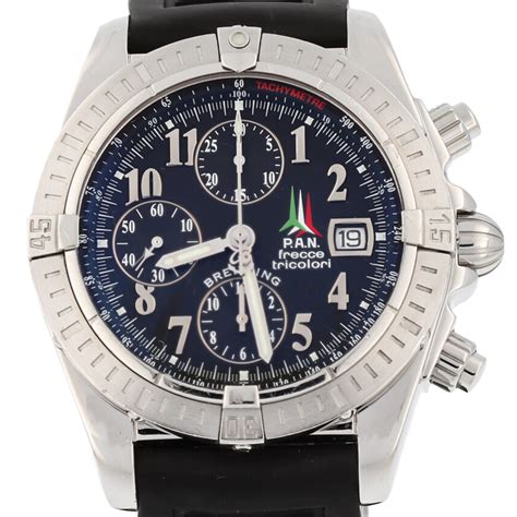 breitling dark blue face gold trim|breitling pan frecce tricolori.